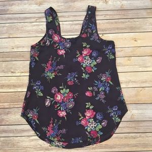 Lily White Tops - Lily White Floral Tank with Zipper, Size M Lily White Tops - Lily White Floral Tank with Zipper, Size M